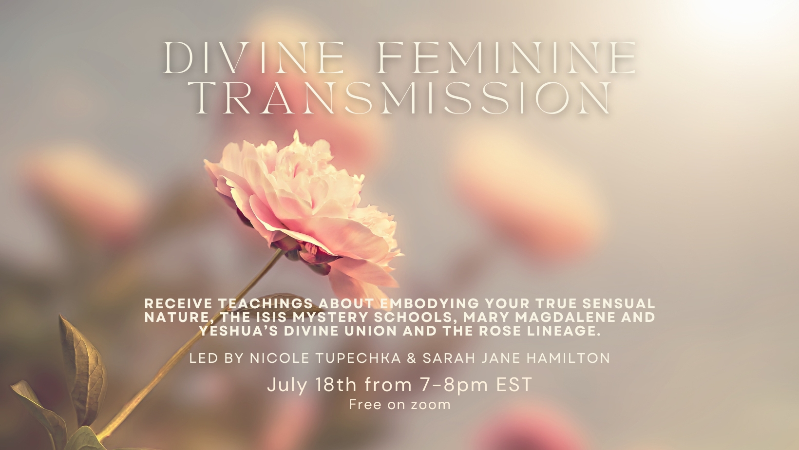 Divine feminine energy transmission